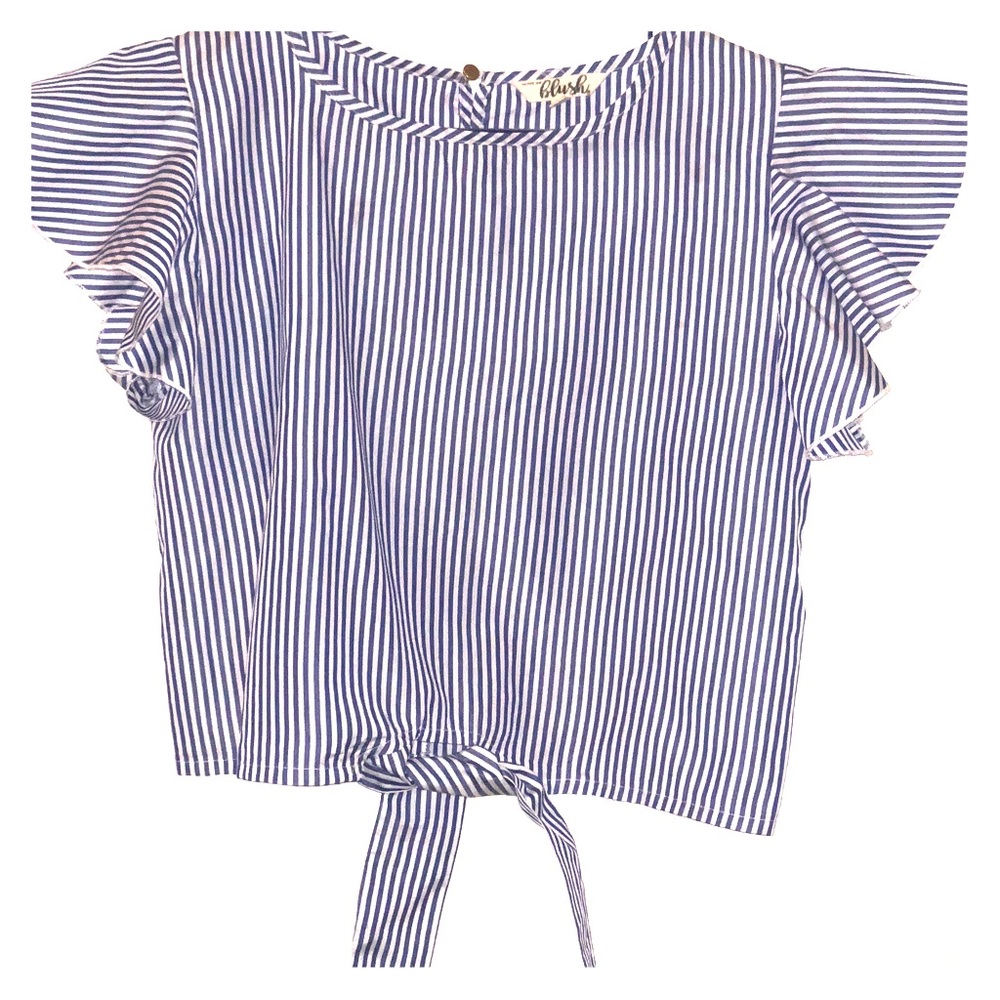 Striped Tie Waist Top